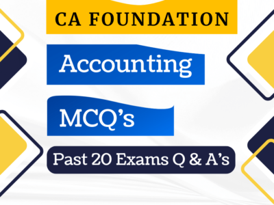 MCQs For CA Foundation Accounting